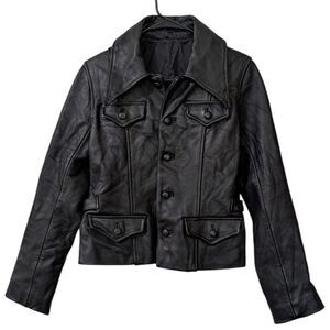 RARE VTG Ozone Community Tokyo Leather Biker Jacket Grunge Punk Streetwear Y2K